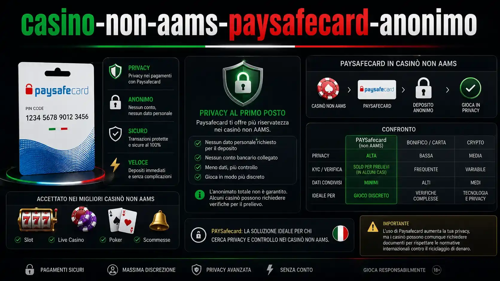 Casino non aams paysafecard anonimo